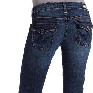 Adriano Goldschmied AG Decade Flap Low Rise Skinny Boot Cut Jeans in Dunbar 28